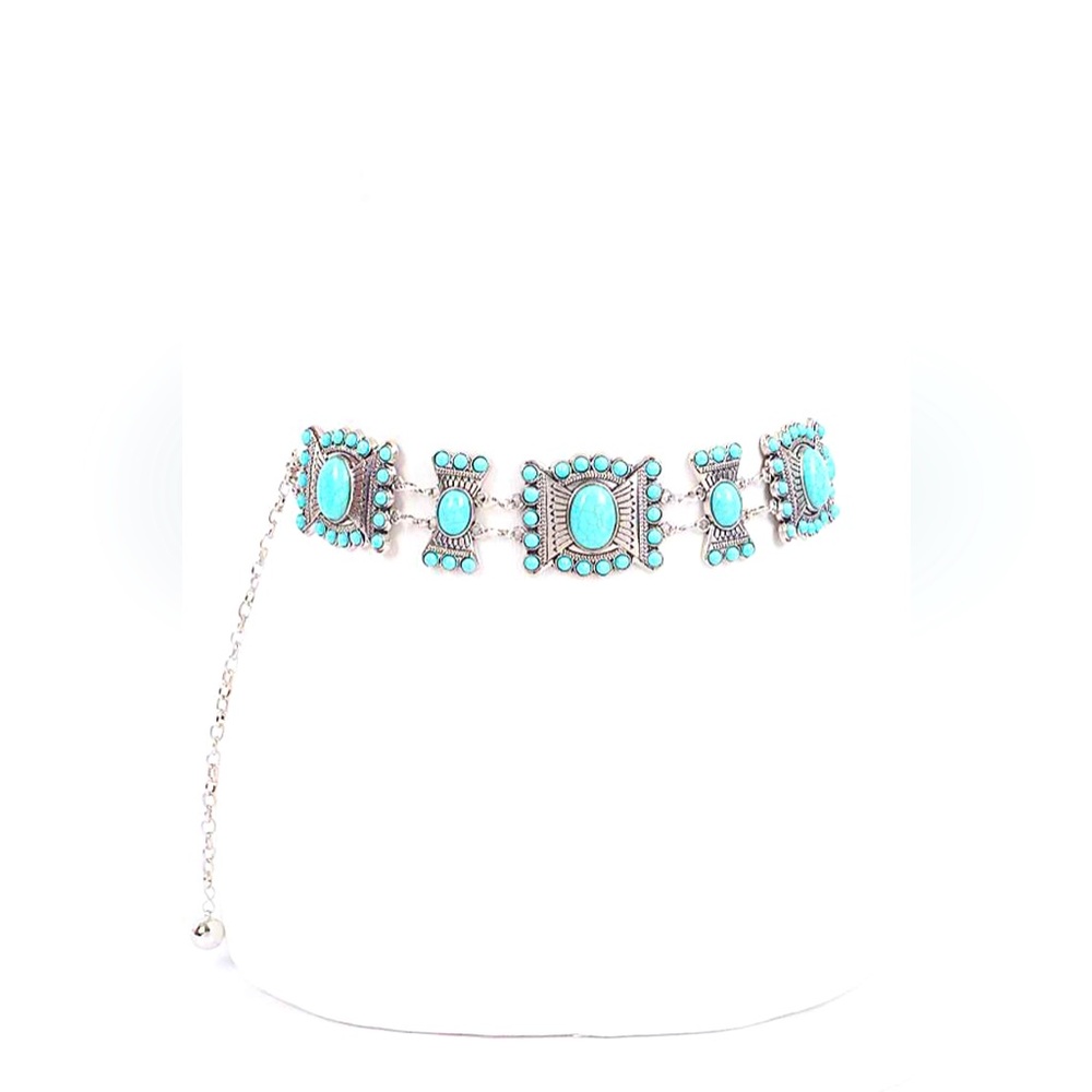 Turquoise Western Concho Statement Belt